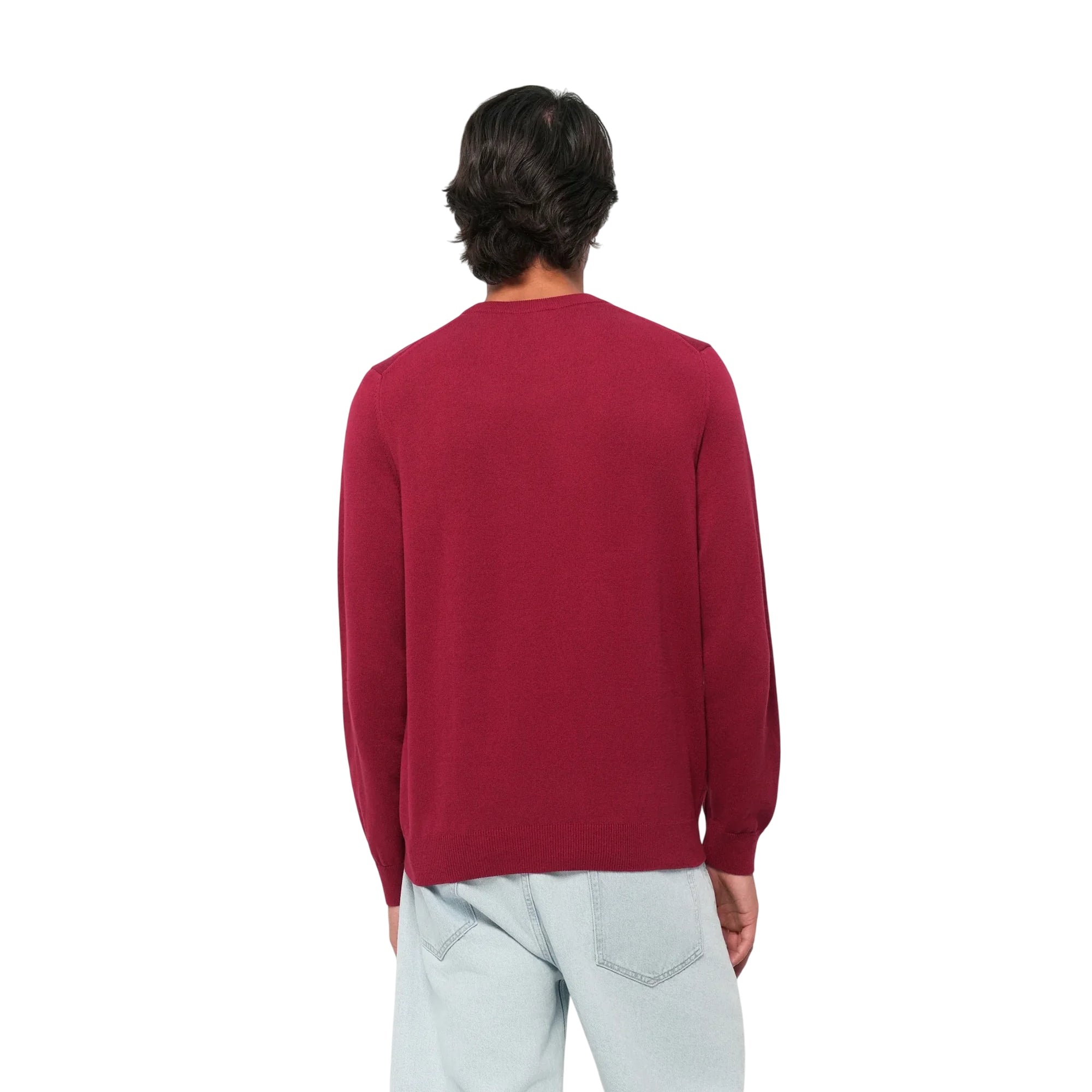Maglia Uomo in cotone, Rossa, a girocollo