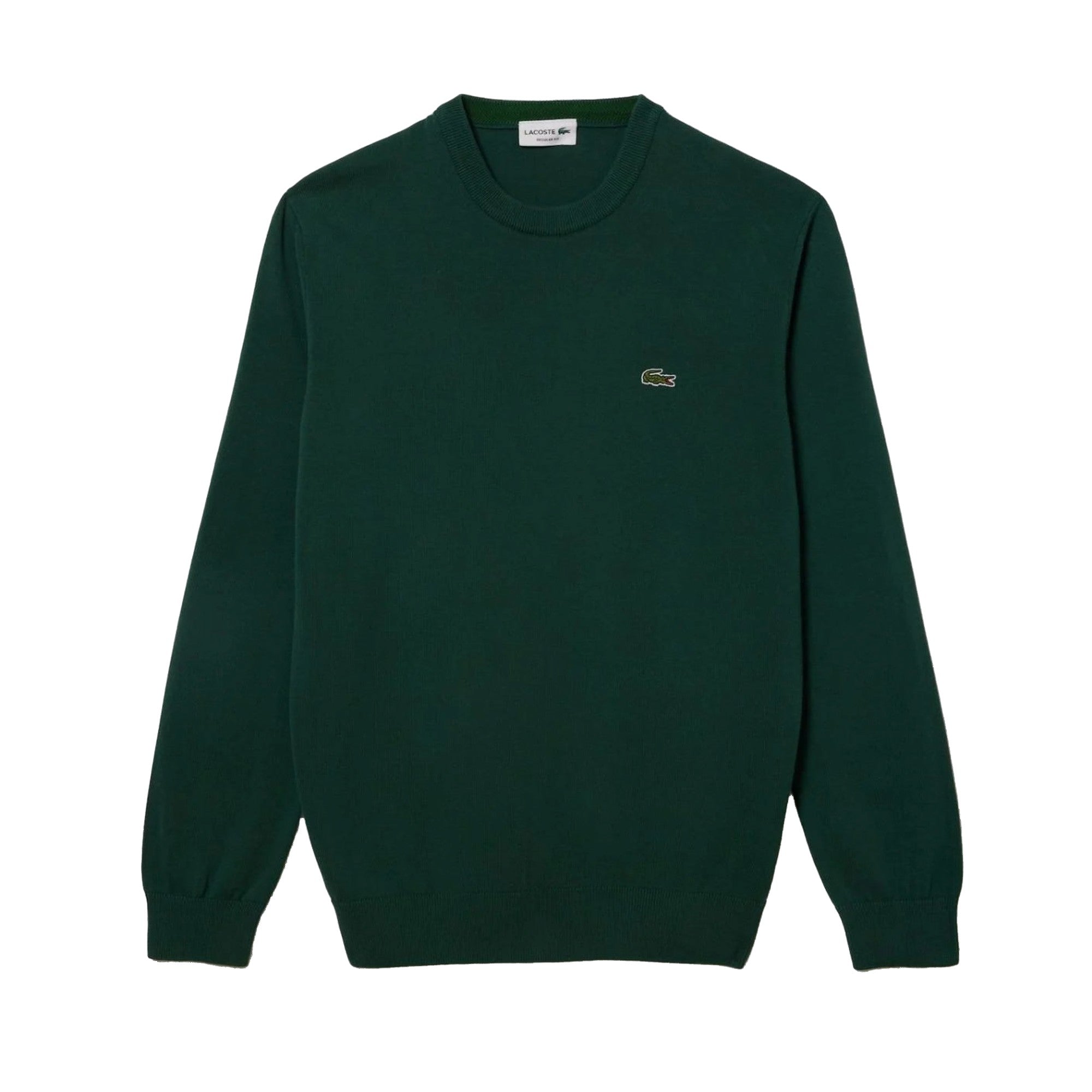 Pullover Uomo Verde in misto cotone, dal design minimal, a girocollo