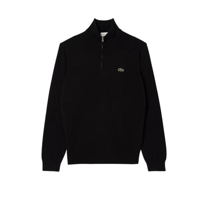Pullover Uomo mezza zip, realizzato in cotone, con coccodrillo sul petto