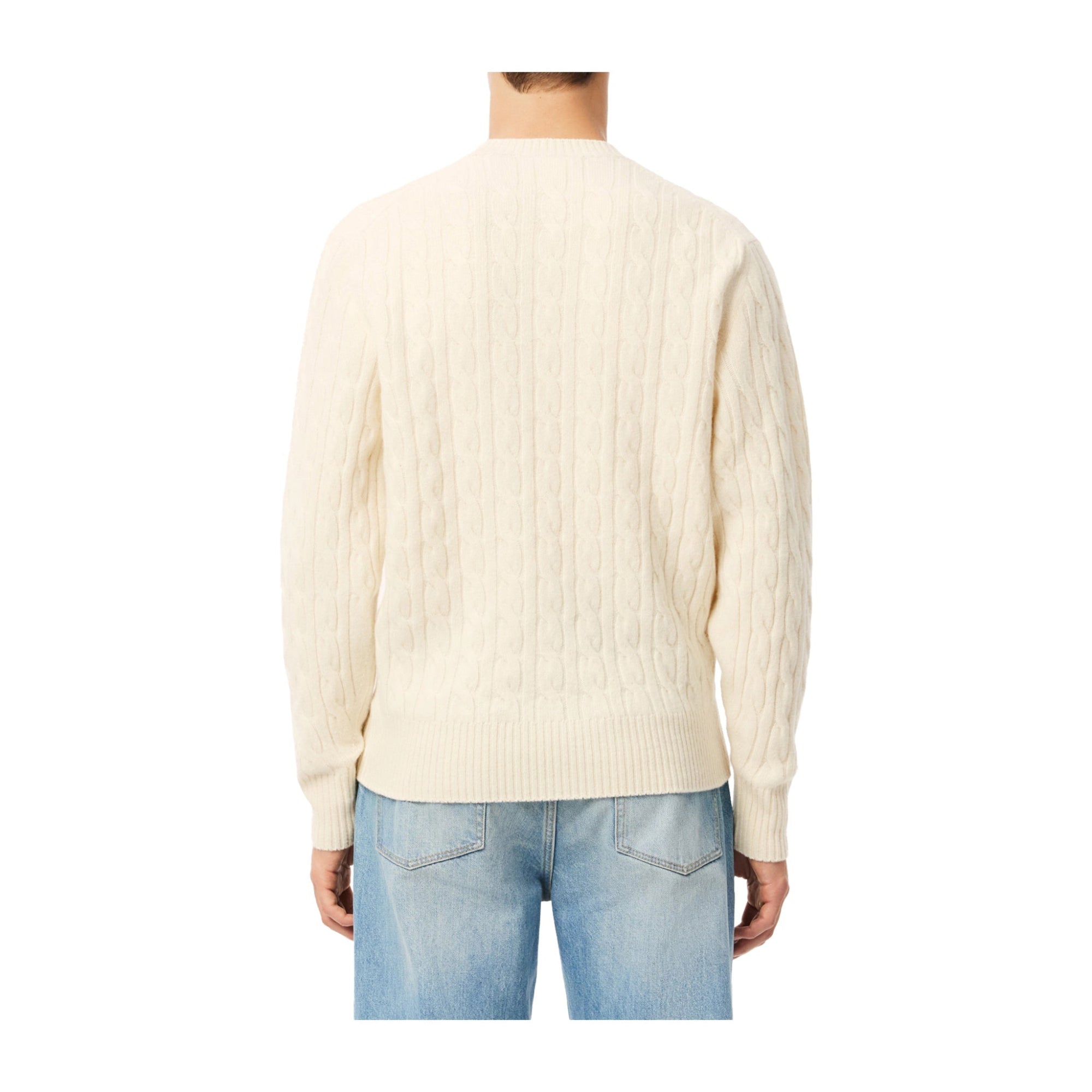 Maglione Uomo lavorato a trecce, in lana