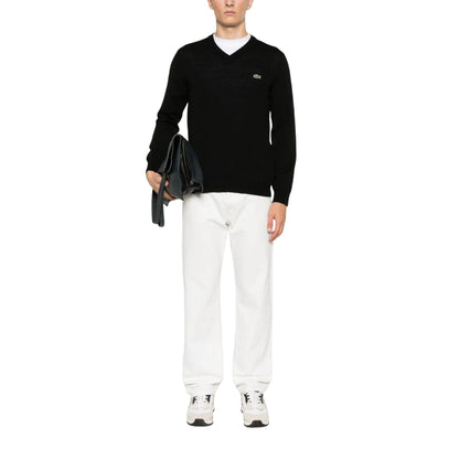 Pullover Uomo in lana, dal design classico, con scollatura a V