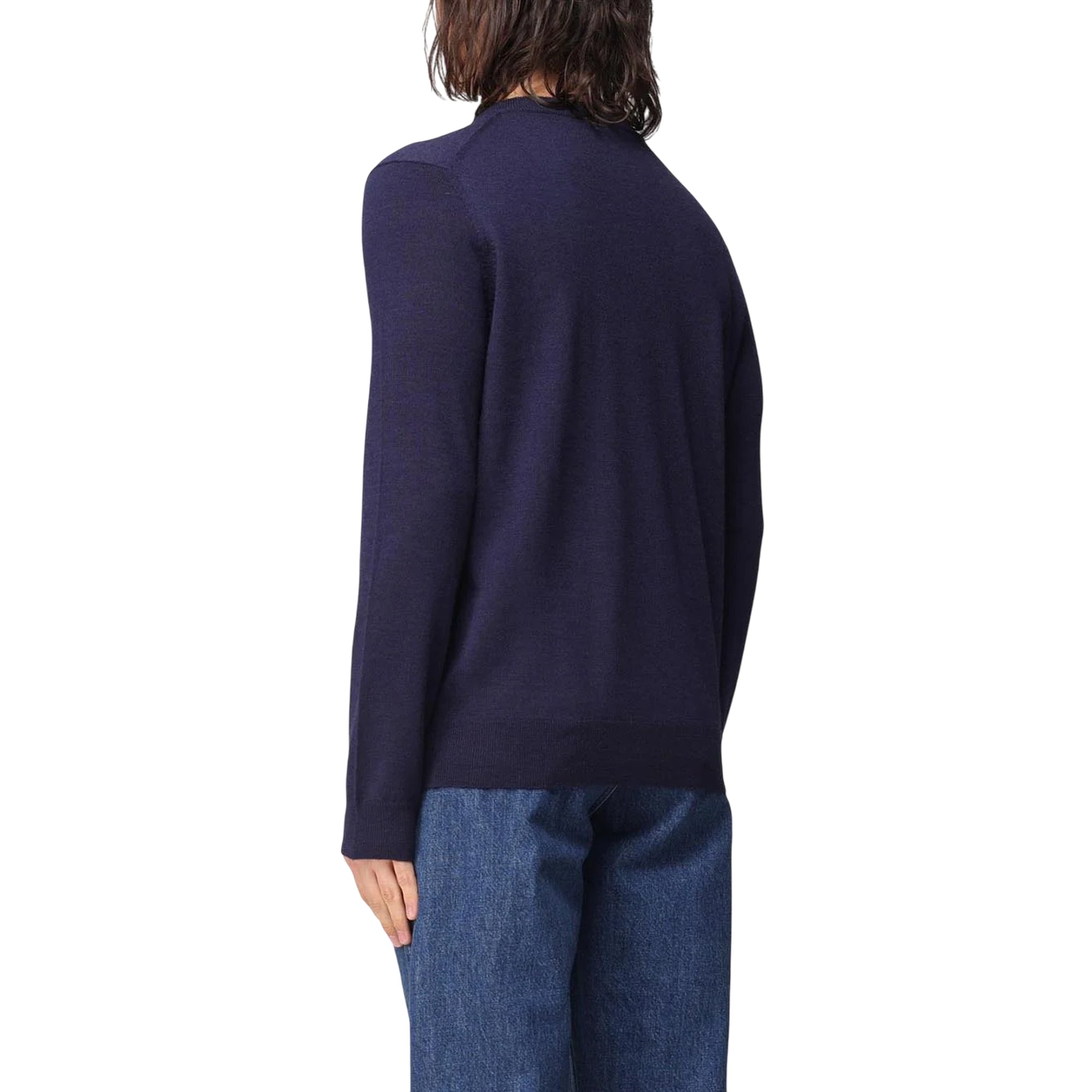 Pullover Uomo in lana, con coccodrillo iconico e scollo a V