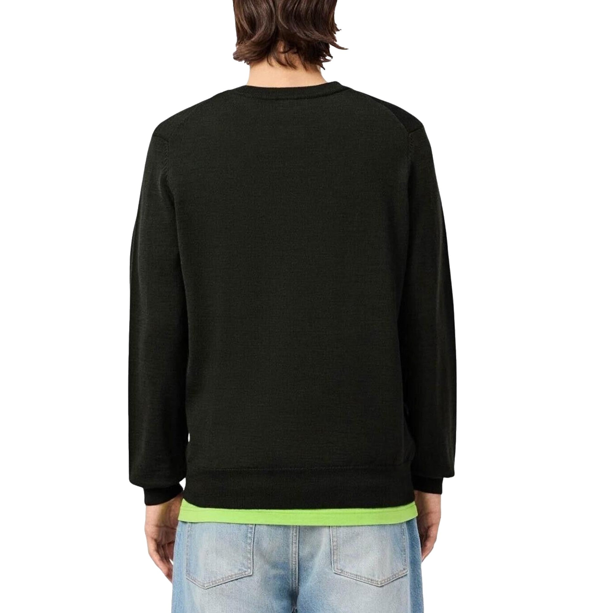 Maglia Uomo Verde in misto lana, dal design minimal