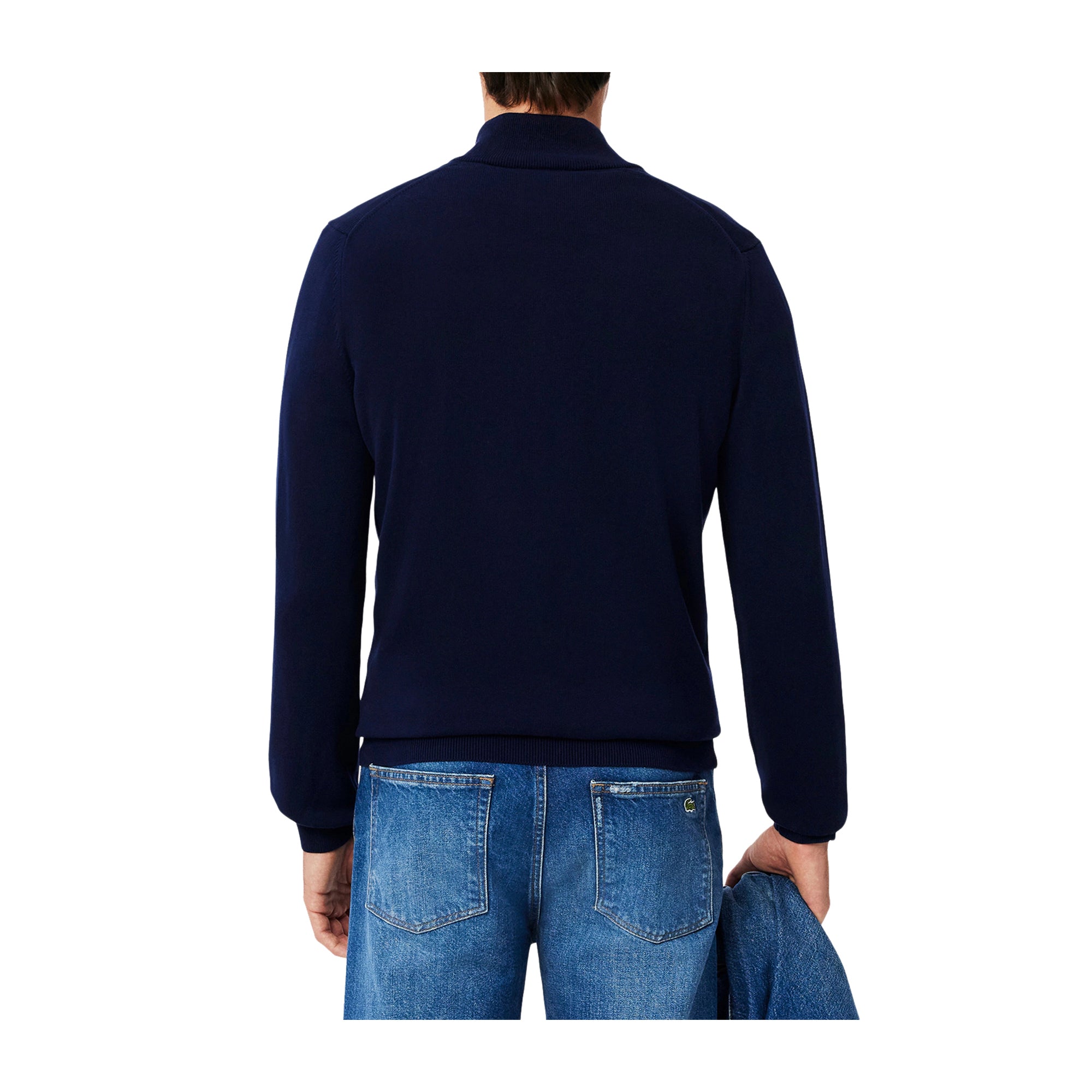 Maglia Uomo Navy in jersey di cotone, a collo alto