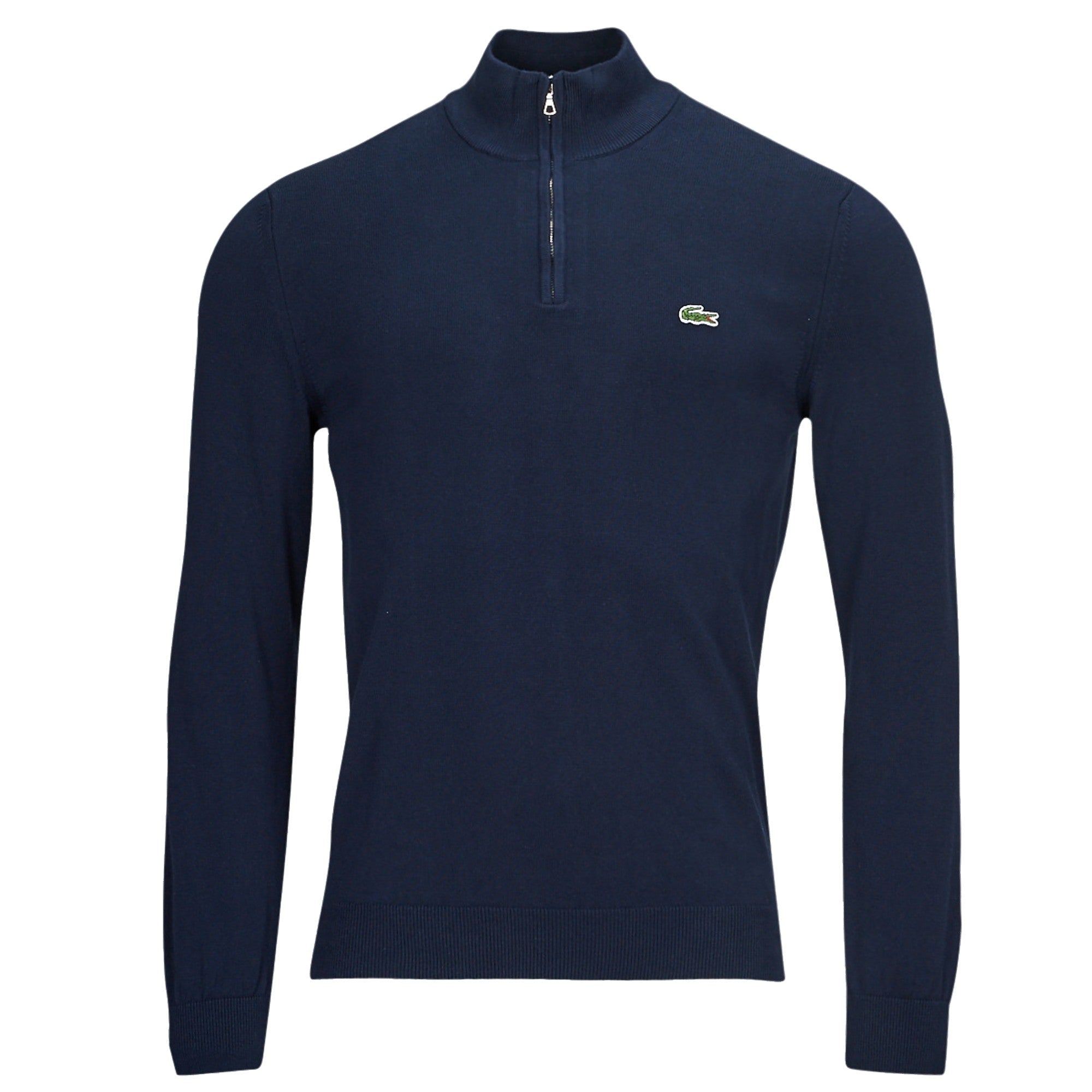 Maglia Uomo Navy in jersey di cotone, con scollo mezza zip