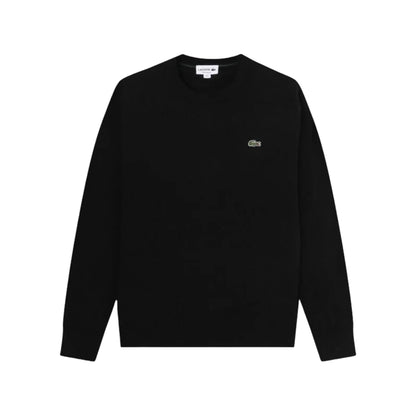 Pullover Uomo Nero in misto cotone, dal design minimal, a girocollo