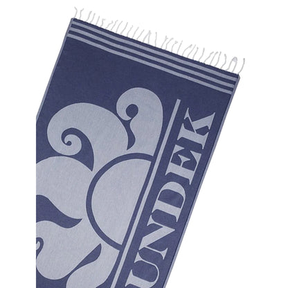 Telo Mare Unisex Blu con maxi logo e frange