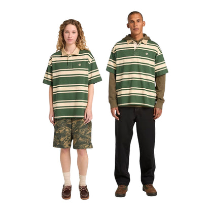 Polo Unisex a righe verde e beige modelli