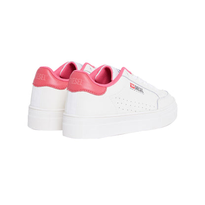 Sneakers Bambina Diesel S-Vaneela VTG Bianco/Rosa