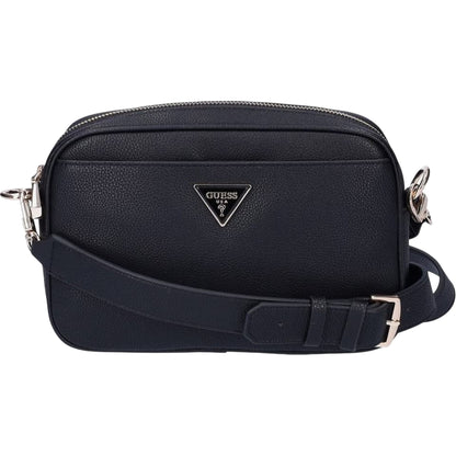 Borsa a tracolla Donna con tasca zip retro Nero