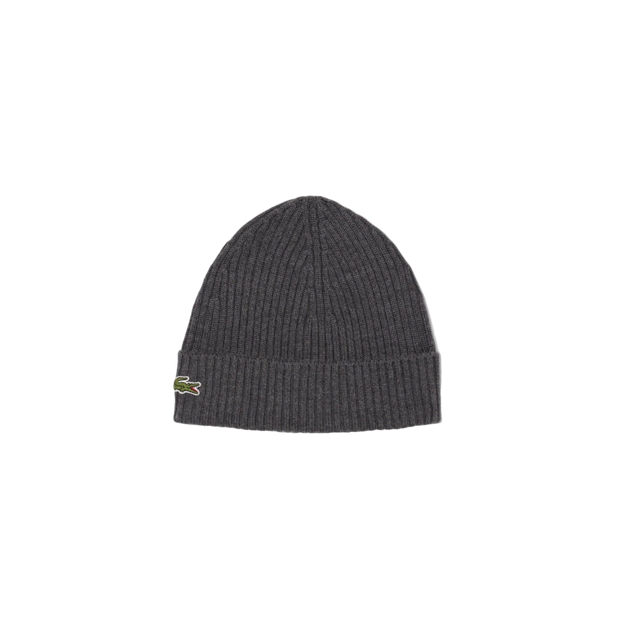 Cappello Uomo in maglia di lana Grigio, con risvolto sul fondo