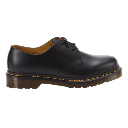 Scarpa Uomo stringata, modello1461, con tomaia liscia in pelle Nera 