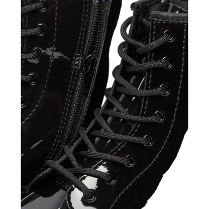 Stivaletto Bambina in pelle verniciata nera dettaglio