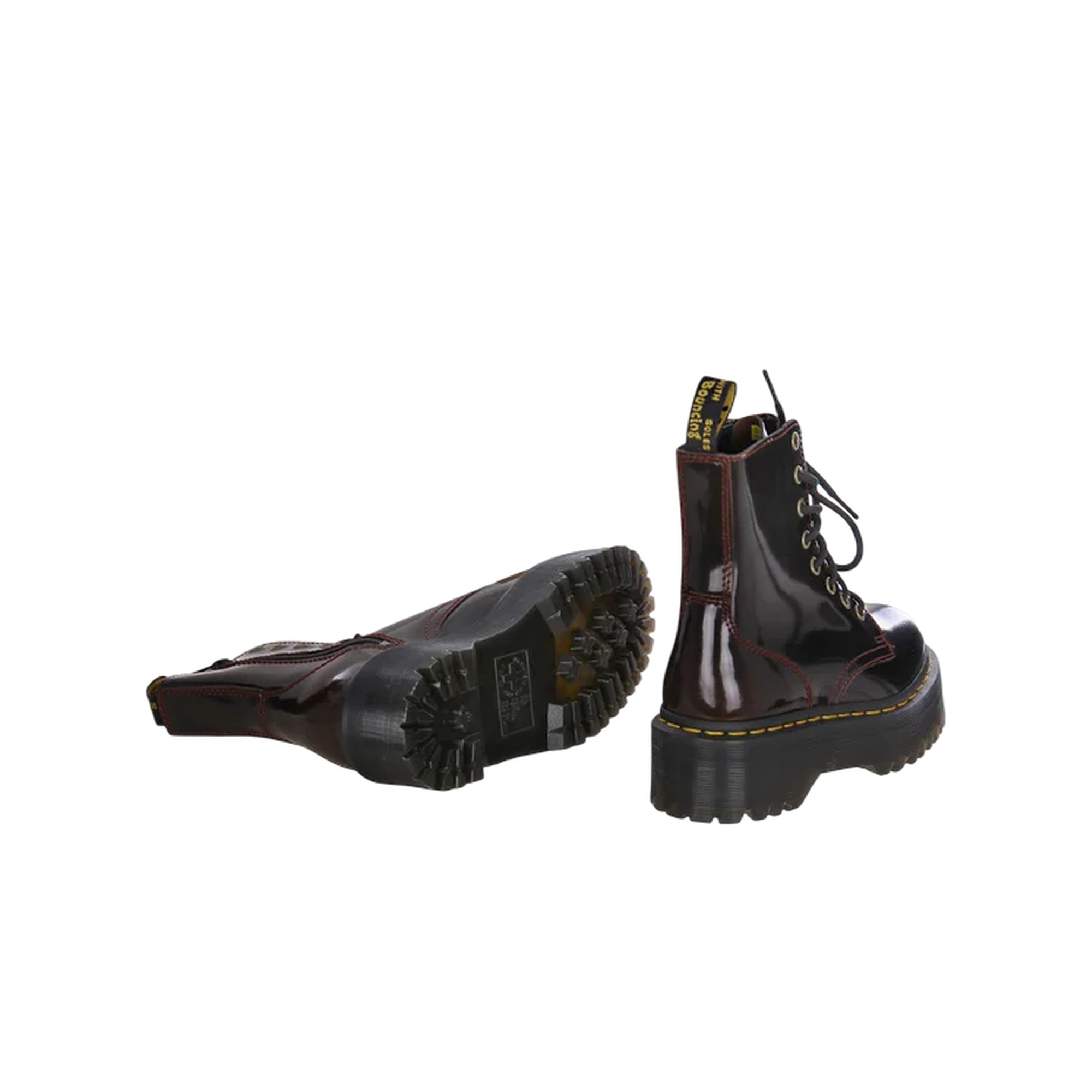 Stivaletto Donna, modello Jadon platform, con tomaia in pelle dall'effetto lucido