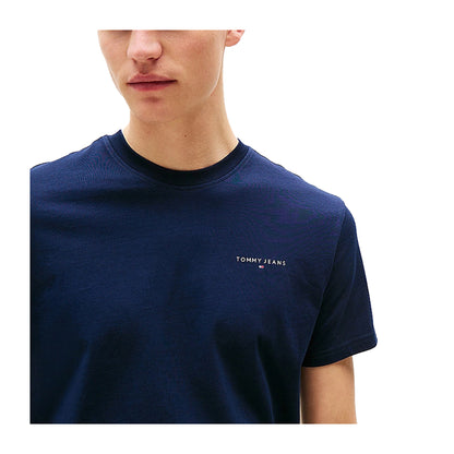 T-shirt Uomo Slim fit con mini logo lineare Blu navy