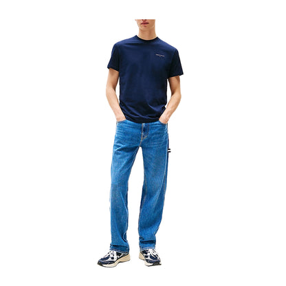 T-shirt Uomo Slim fit con mini logo lineare Blu navy