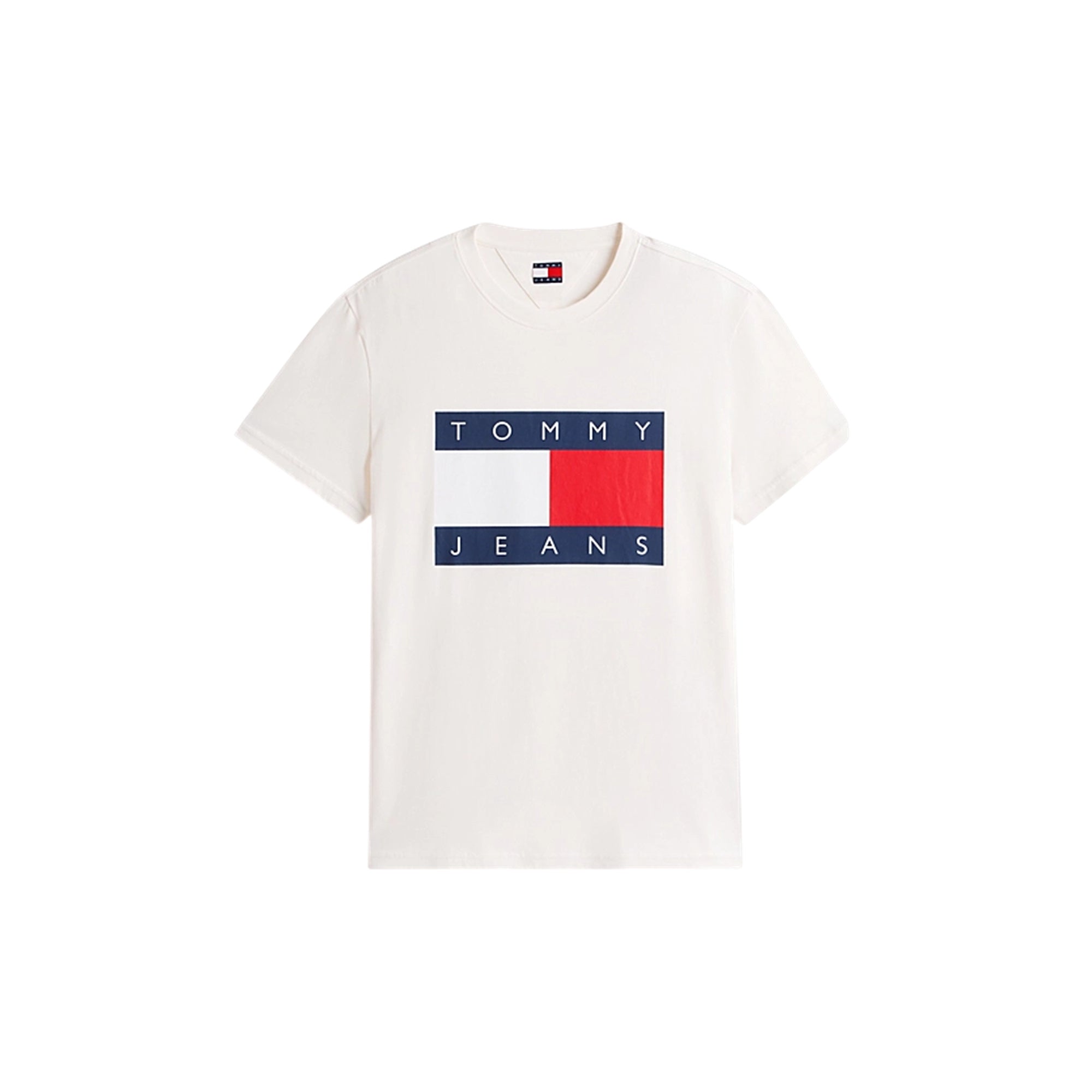 T-shirt bianca uomo Regular in jersey big flag