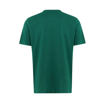T-shirt Uomo Verde, dal taglio classico, in cotone elasticizzato con micrologo