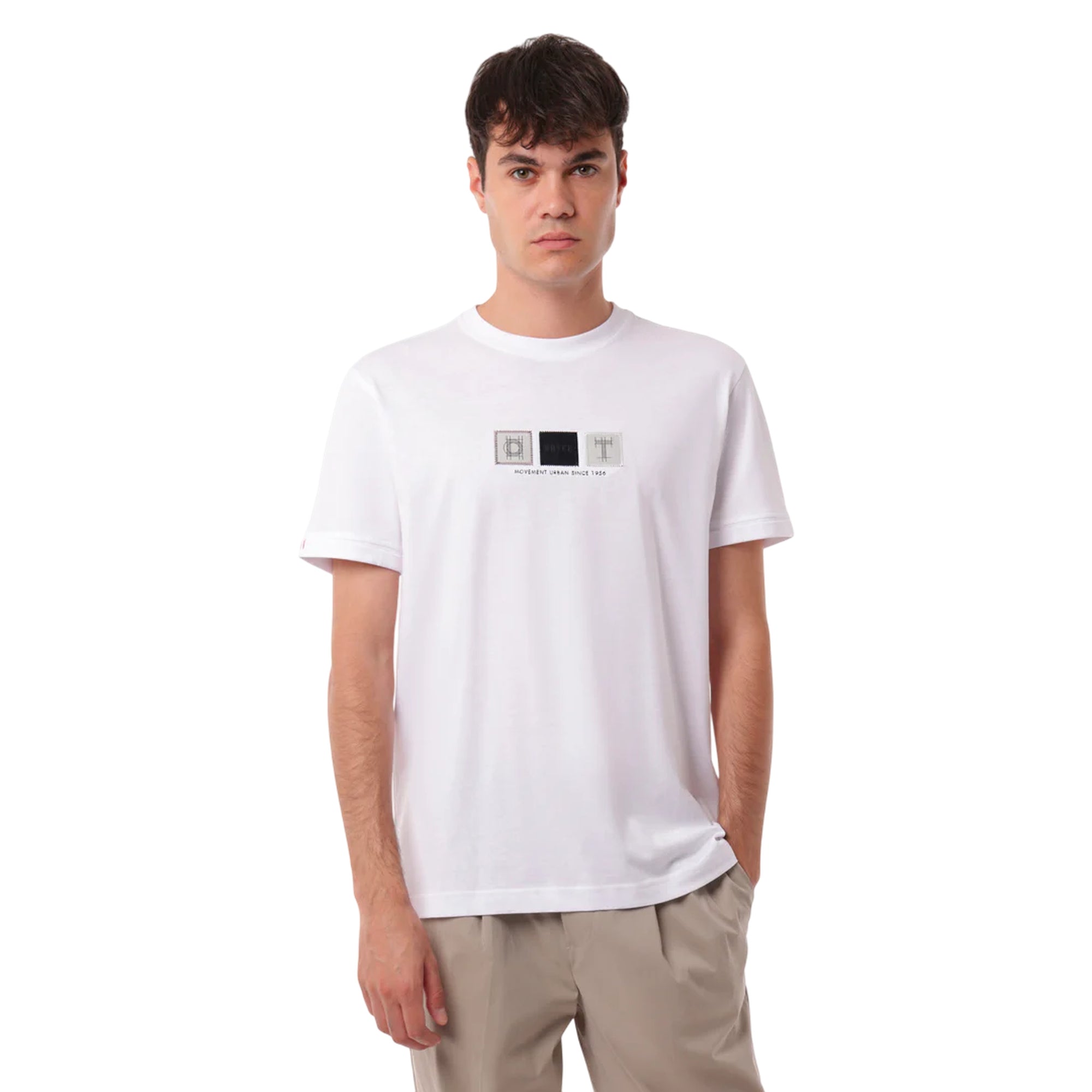 T-shirt Uomo Classic Print, con applicazioni frontali e taglio classico 