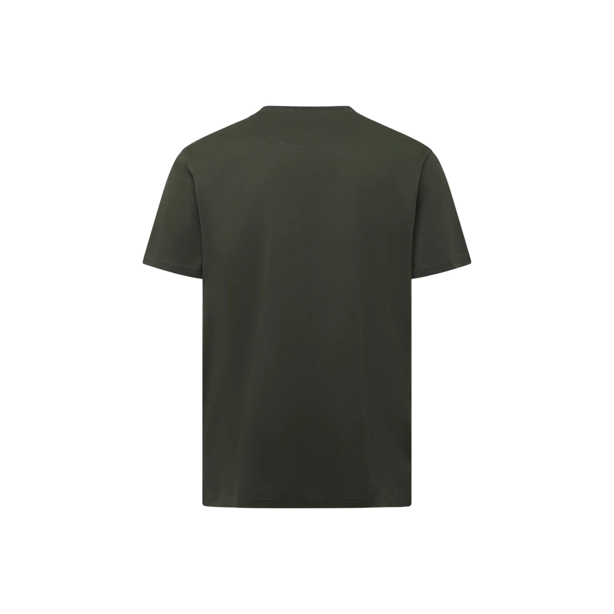T-shirt Uomo Verde in cotone, con stampa laterale e girocollo