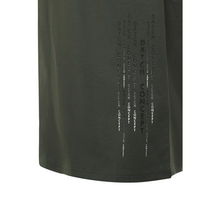 T-shirt Uomo Verde in cotone, con stampa laterale e girocollo
