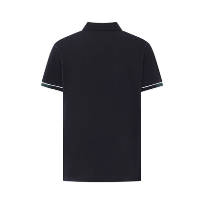 Polo Uomo Essential Micrologo Blu, con una scollatura due bottoni