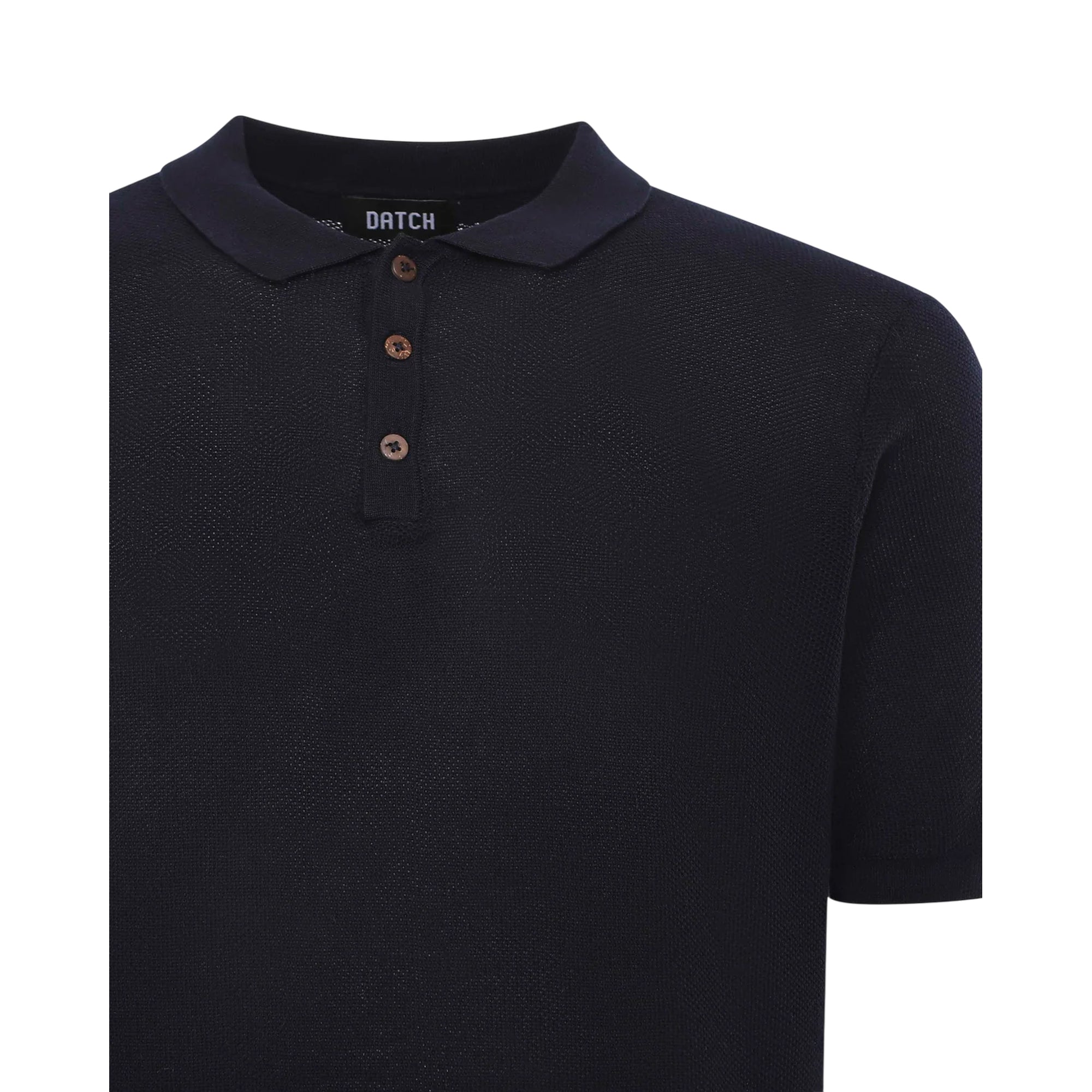 Polo Uomo Knit Classic Blu, in maglia di cotone a tinta unita 