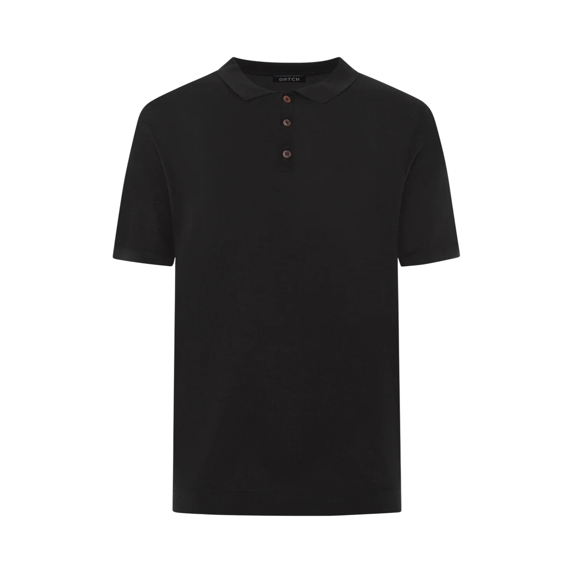 Polo Uomo Knit Classic Nera, in maglia a tinta unita