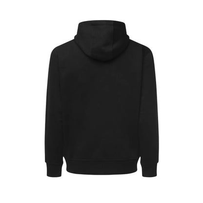 Felpa Uomo a collo alto con cappuccio Nero retro