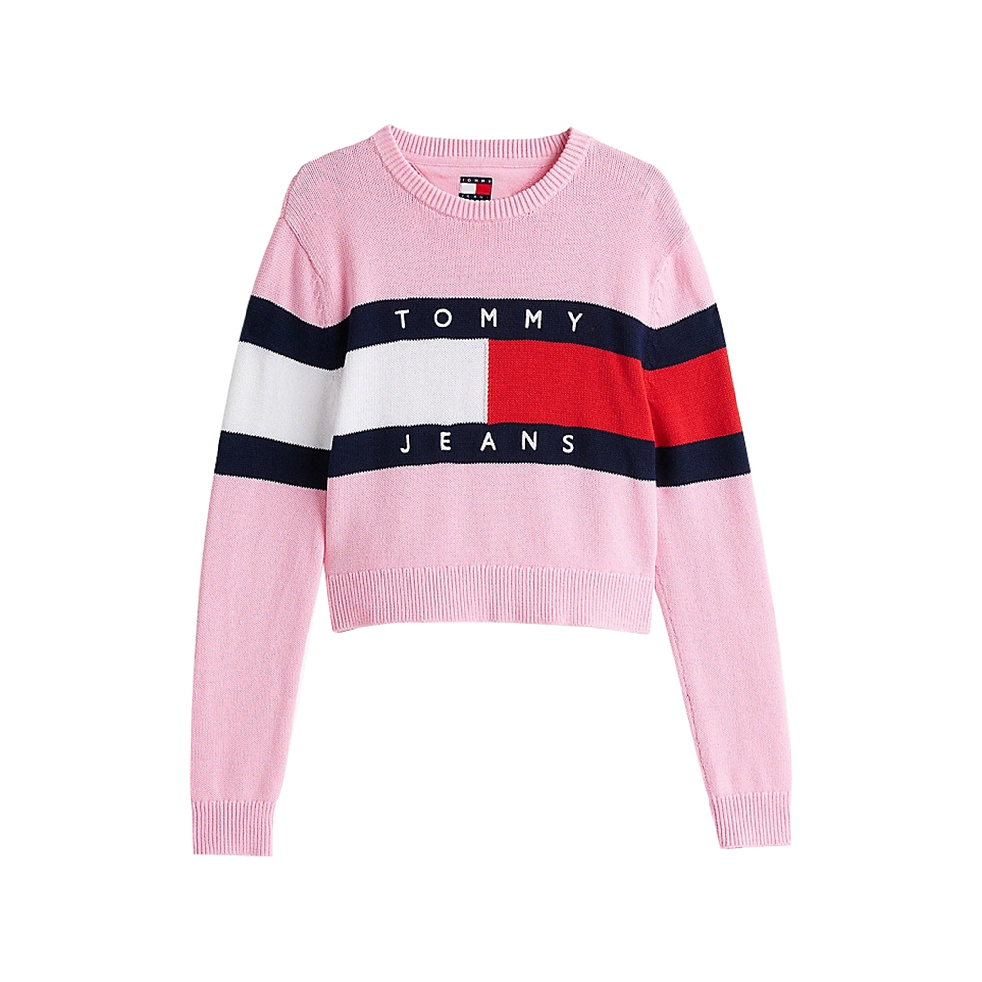 Pullover Donna relaxed con bandiera color block