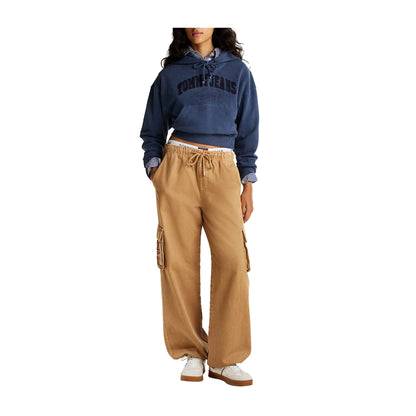 Felpa Donna Blu Tommy Hilfiger Boxy Cropped