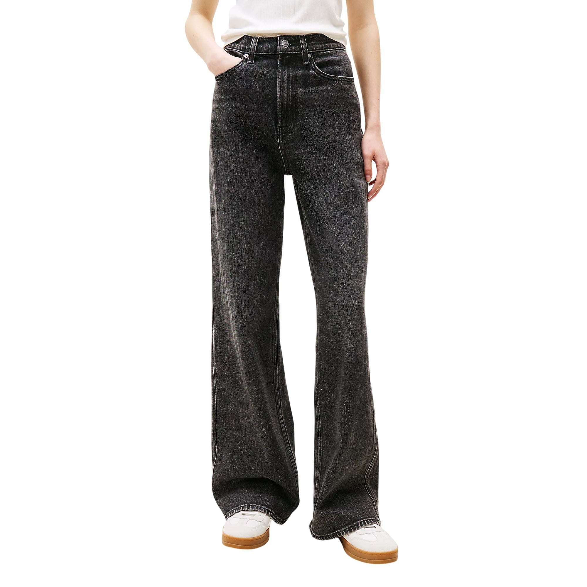 Jeans Donna Claire a gamba larga, con cinque tasche