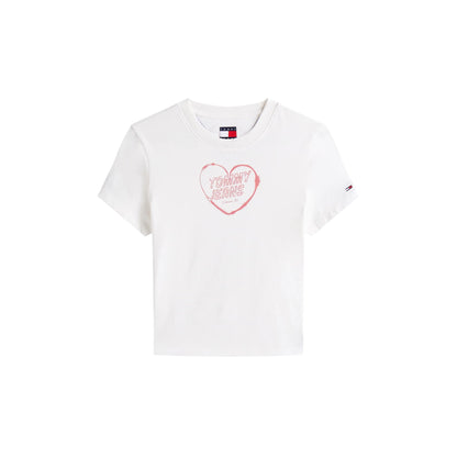 T-shirt Donna dal fit slim, con grafica a contrasto, in cotone