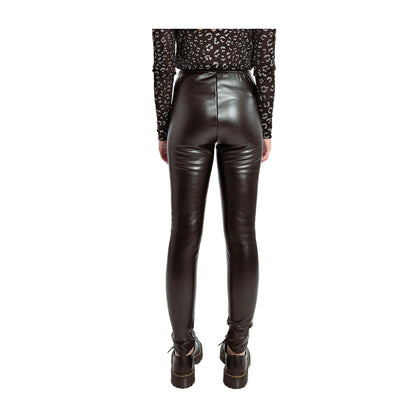 Leggings Donna Molly Bracken Nero Effetto Pelle