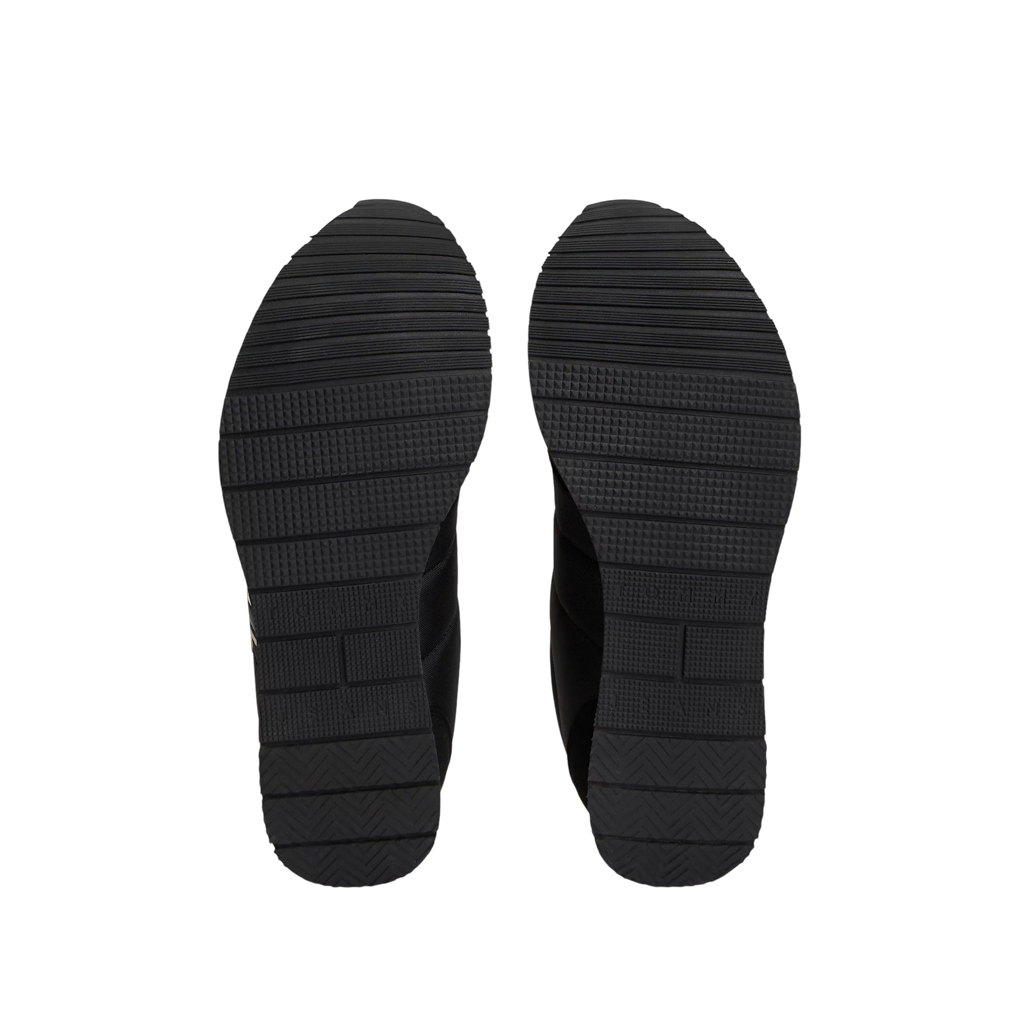 Sneakers nere uomo con mix di texture e logo dettaglio suola