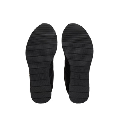 Sneakers nere uomo con mix di texture e logo dettaglio suola