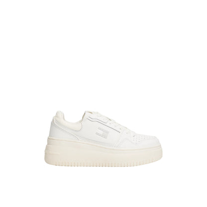 Sneakers Donna con tomaia in pelle e logo laterale