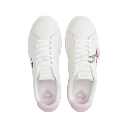 Sneakers sportive bianche Donna Archive in pelle con cuore