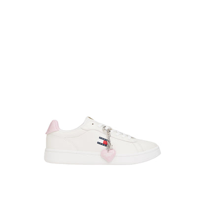 Sneakers sportive bianche Donna Archive in pelle con cuore