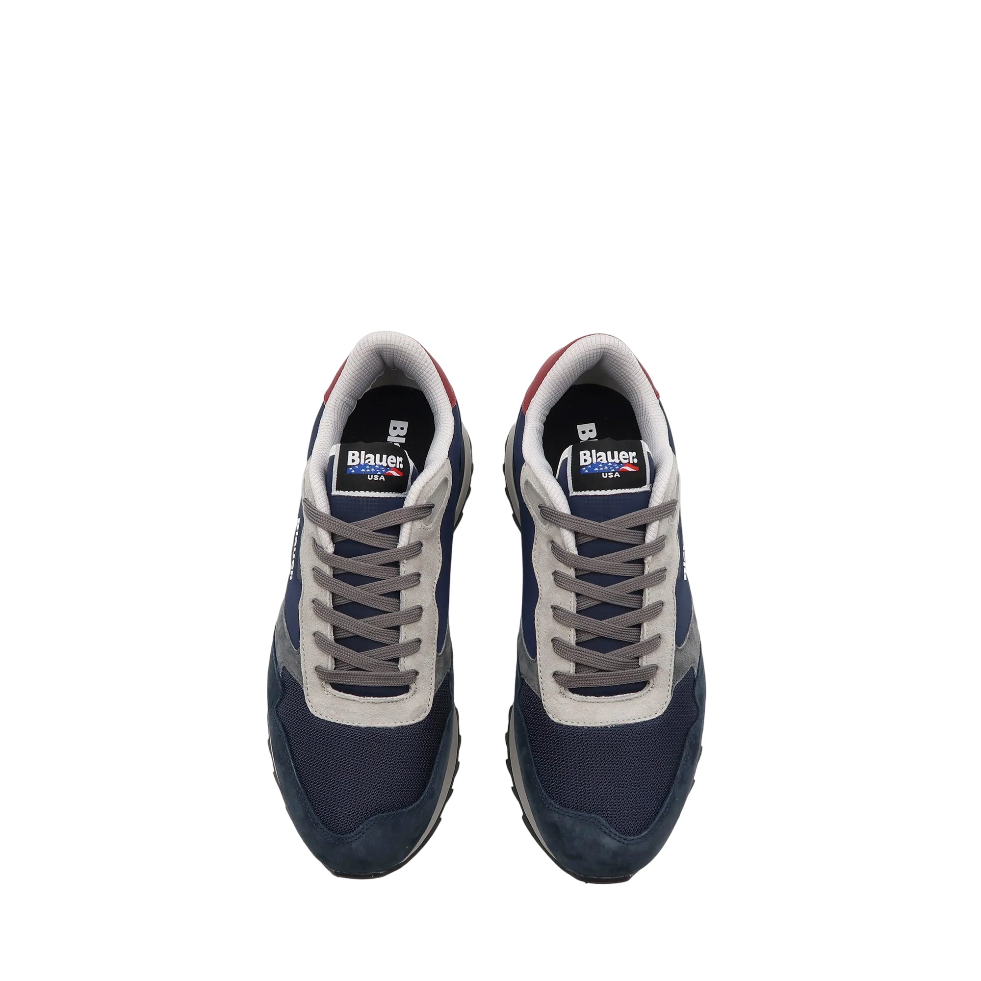 Sneakers Uomo Ryder Blu, con tomaia in pelle e tessuto
