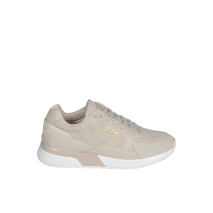 Sneakers Donna con logo inciso Beige