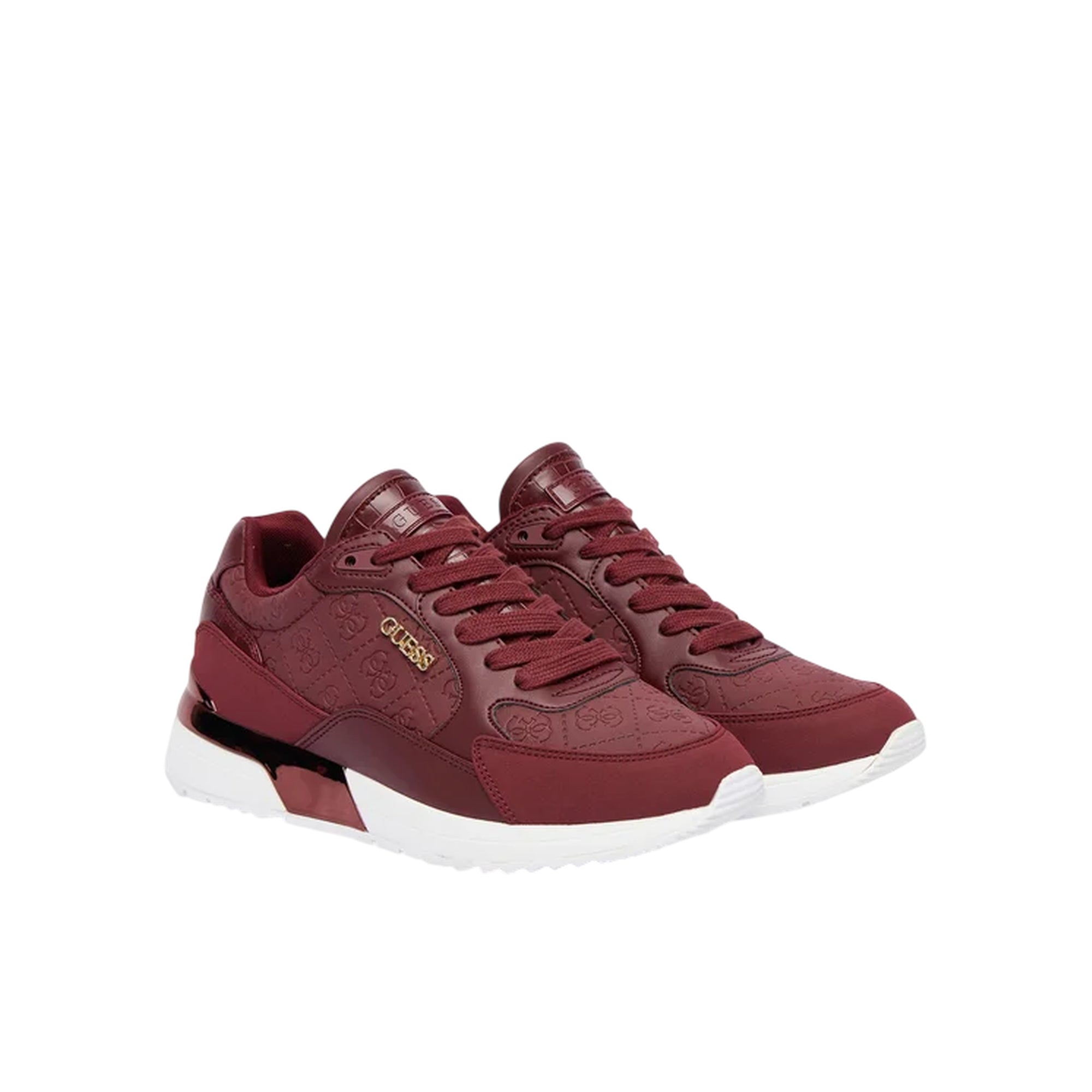Sneakers Donna con logo inciso Bordeaux
