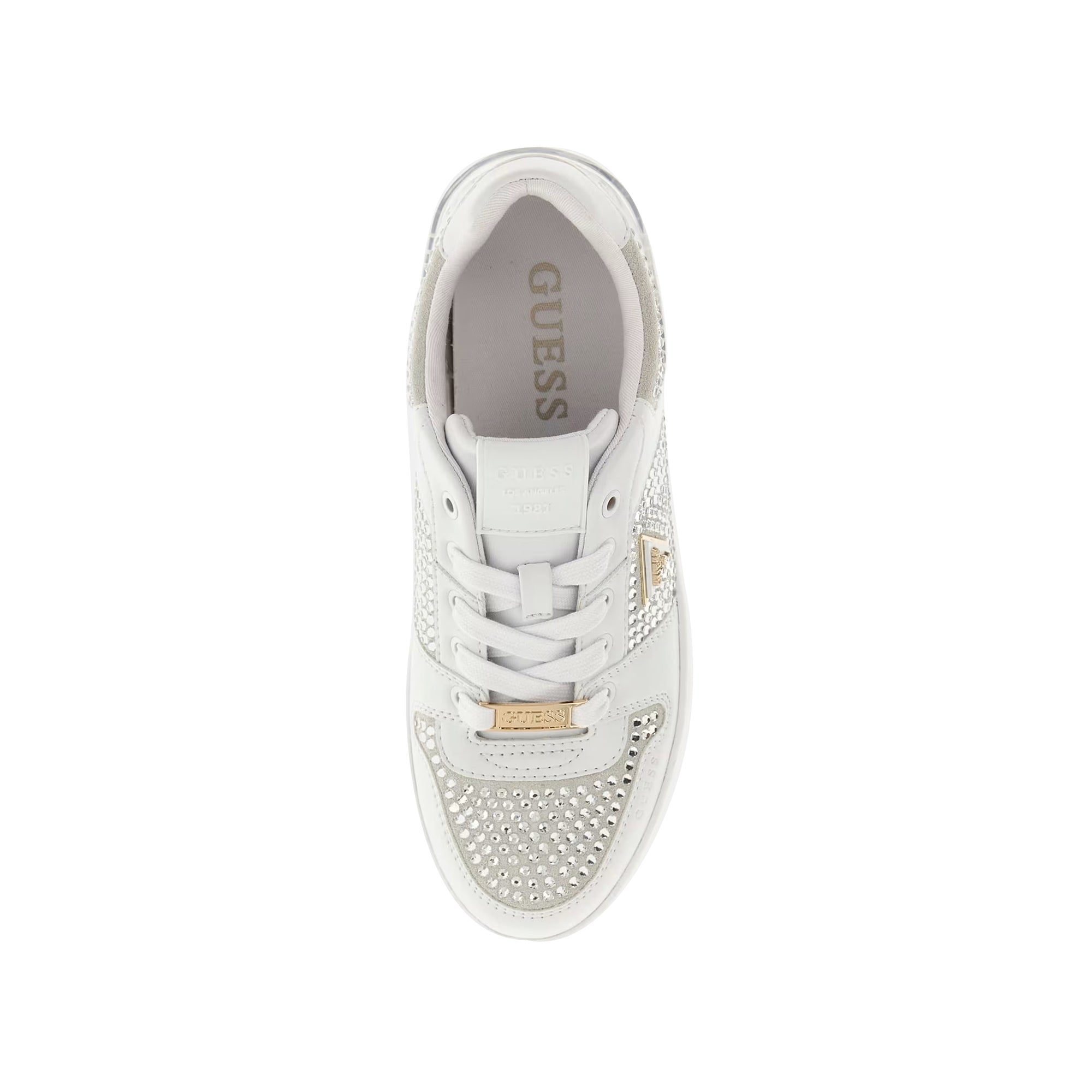 Guess Sneakers Donna Naresa Bianco con strass