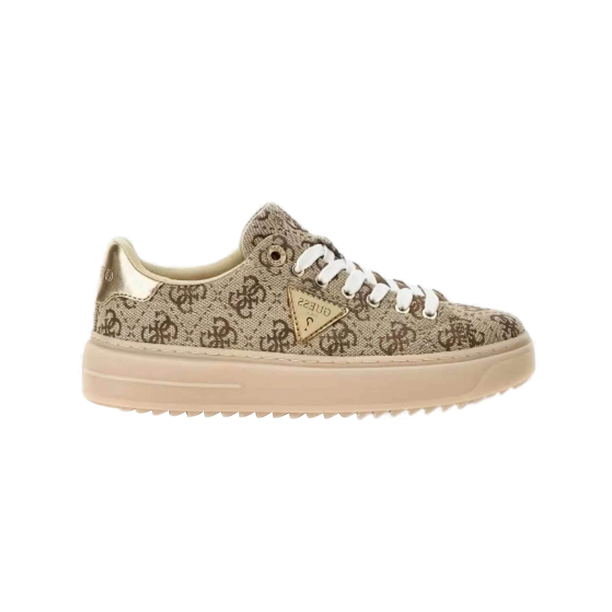 Guess Sneakers Donna Beige con logo all over