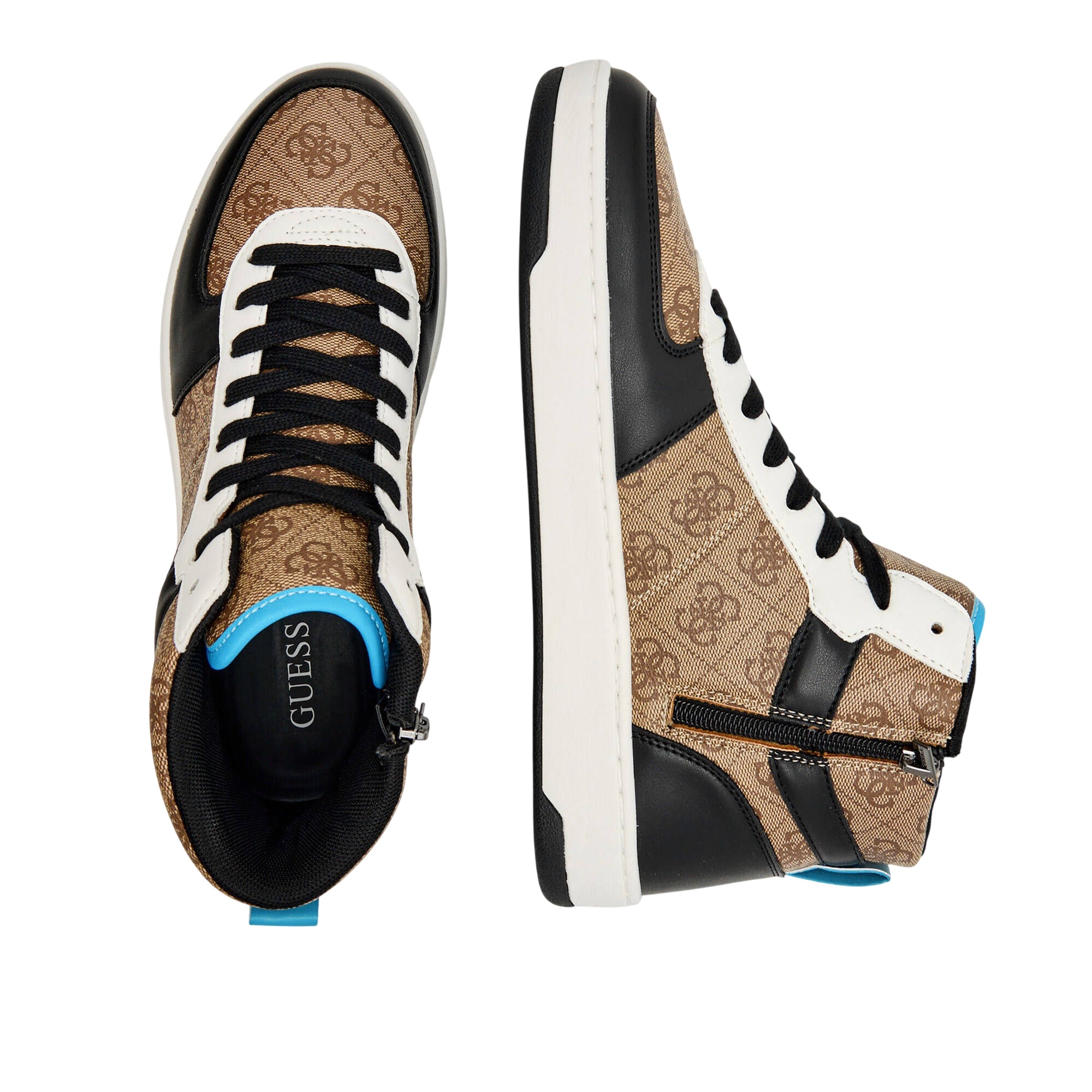 Sneakers Uomo Venice con logo all over Beige