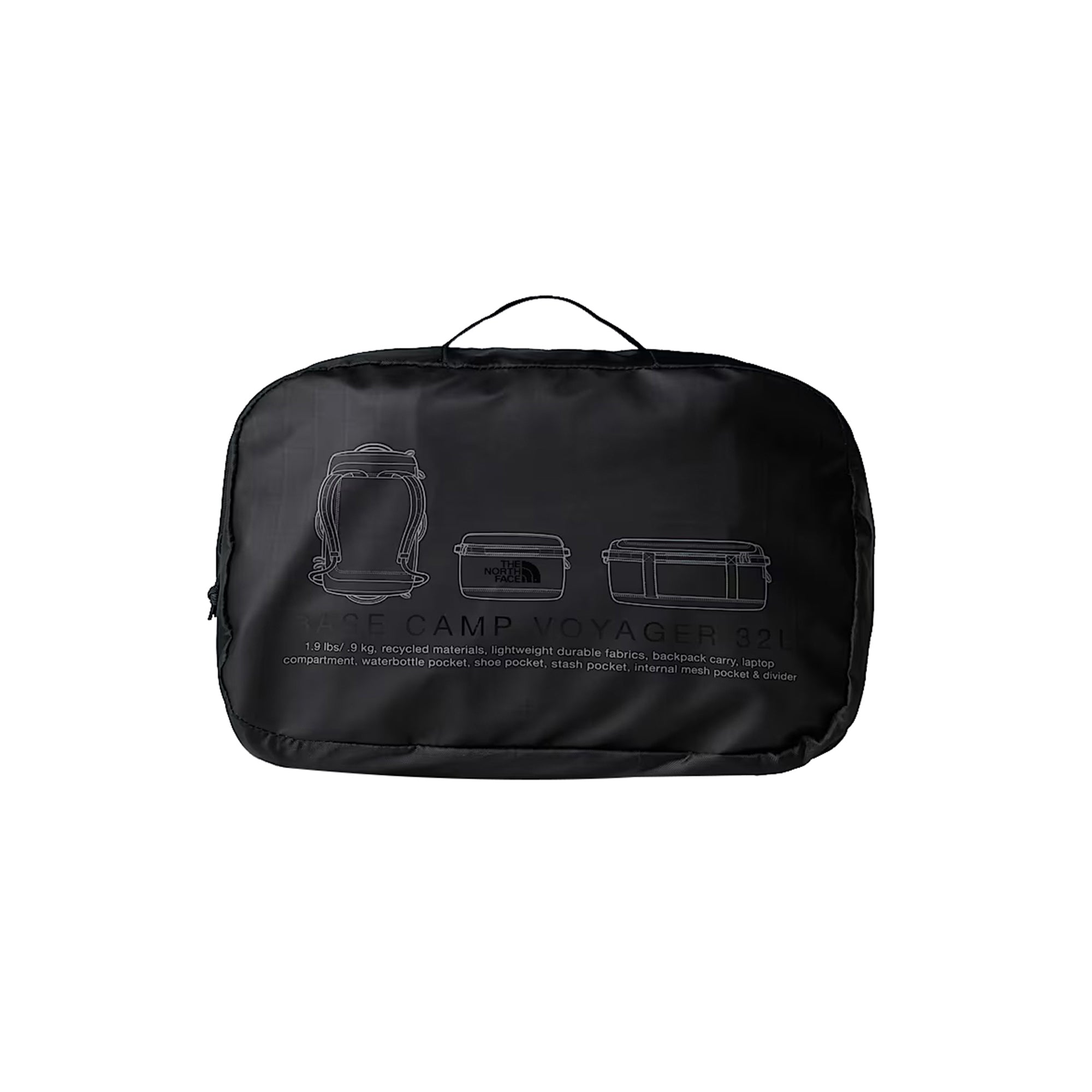 Borsone Unisex Base Camp Voyager, Nero, idrorepellente