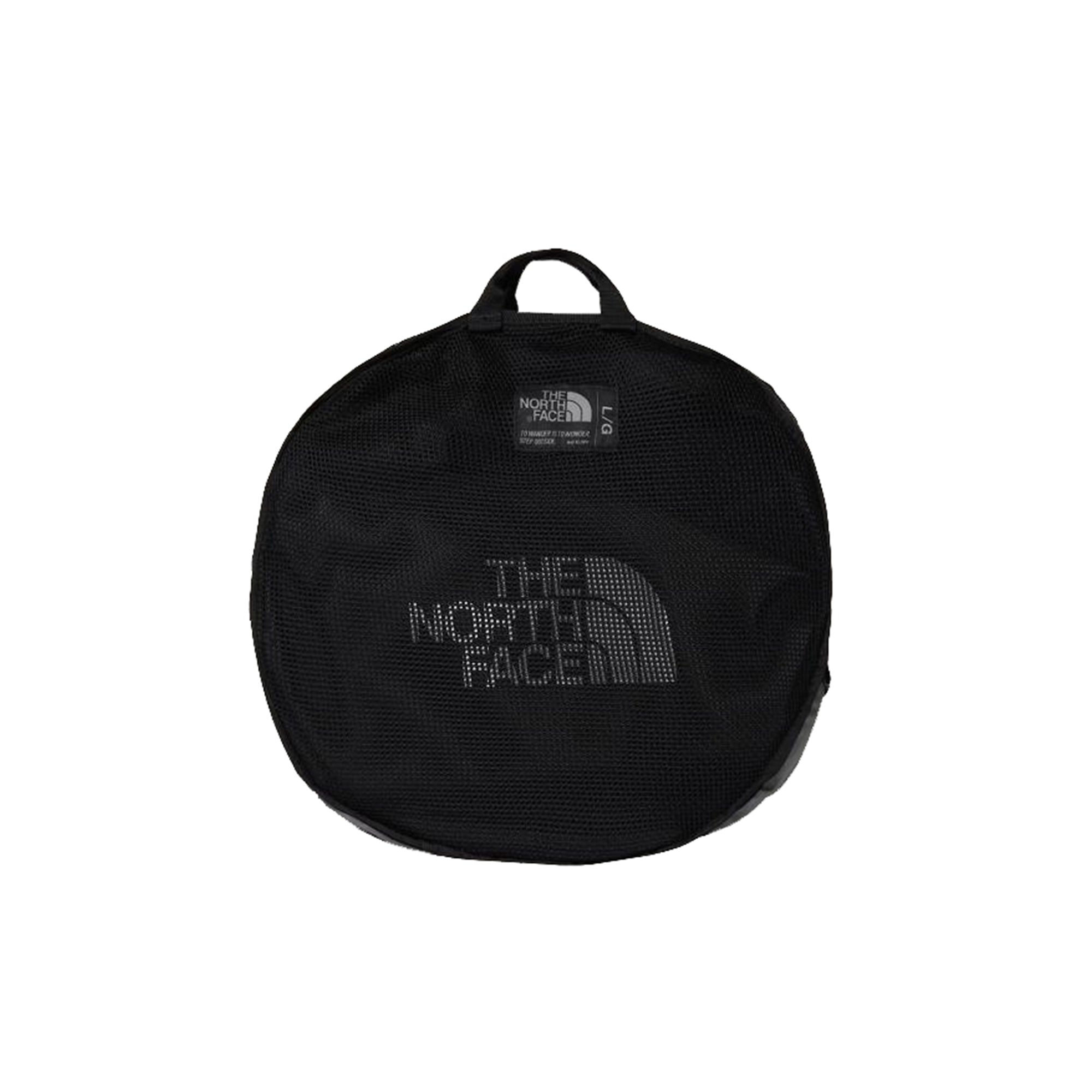 Borsone Duffel Base Camp L, con una capienza di 95 litri e due spallacci 