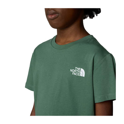 T-shirt Ragazzo a tinta unita, con box logo posteriore e micro logo sul petto 