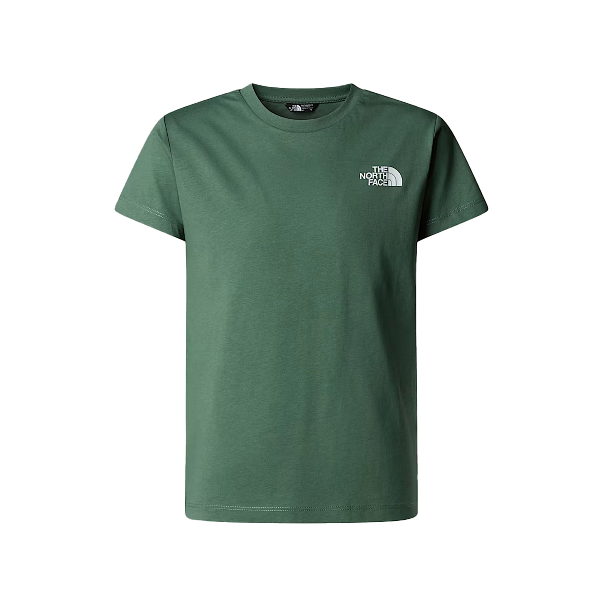 T-shirt Ragazzo a tinta unita, con box logo posteriore e micro logo sul petto 