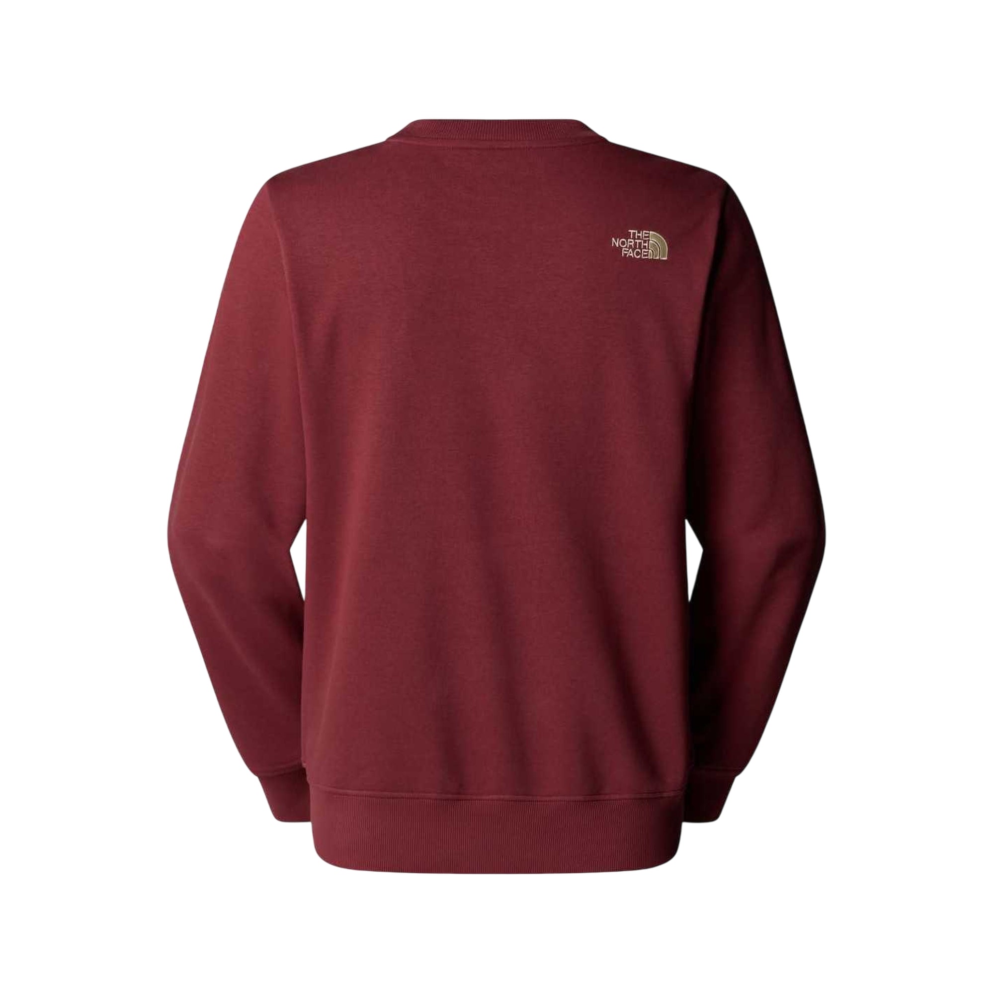 Felpa Uomo Drew Peak Light Bordeaux, a girocollo, con maxi ricamo logo 